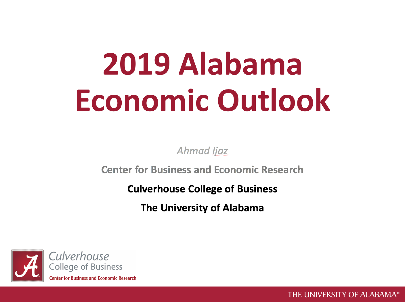2019 Alabama Economic Outlook Presentation