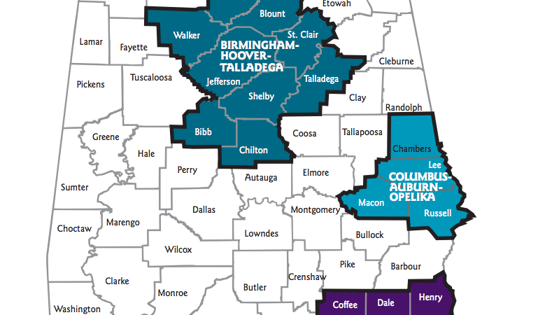 Alabama Combined Areas
