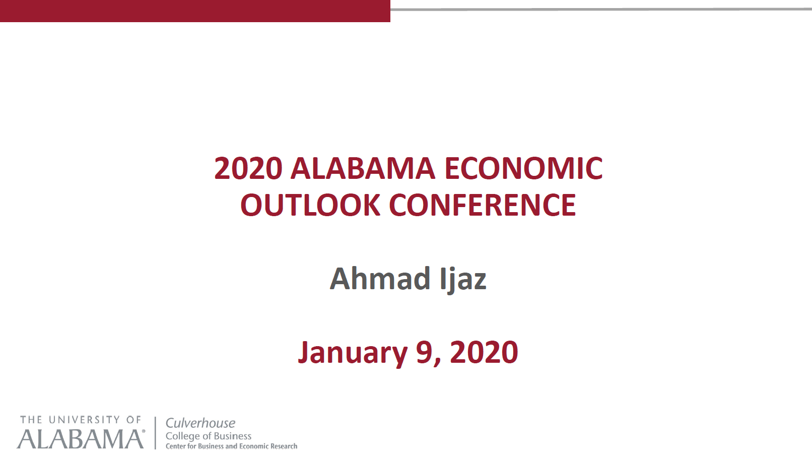 2020 Alabama Economic Outlook Presentation