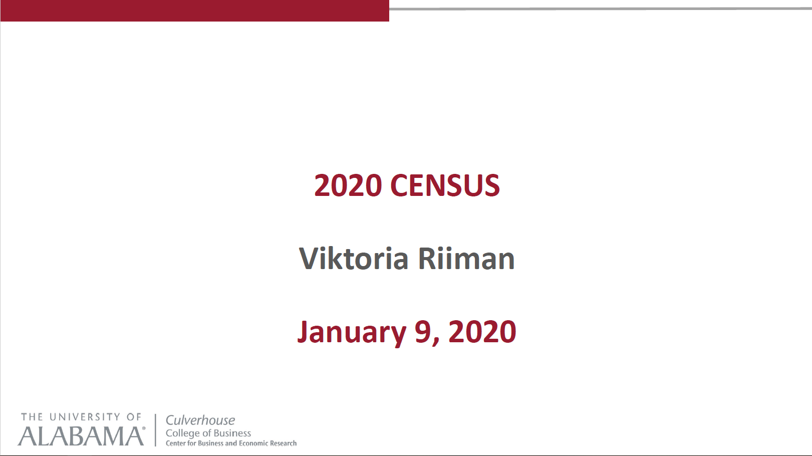 2020 Census Presentation 2020
